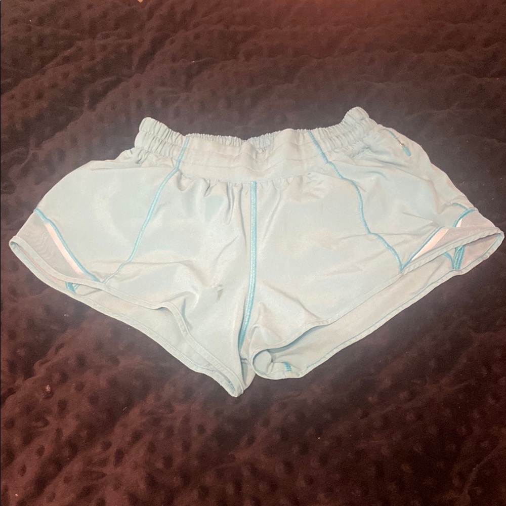Light Blue lululemon hotty hots 2.5 inch